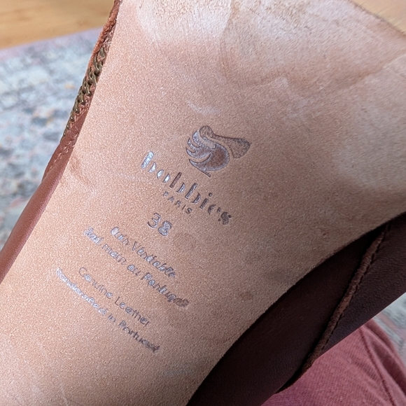 Bobbies Brown Leather Heeled Boots Quiet Luxury Canadian Made 6.5 - Picture 7 of 12